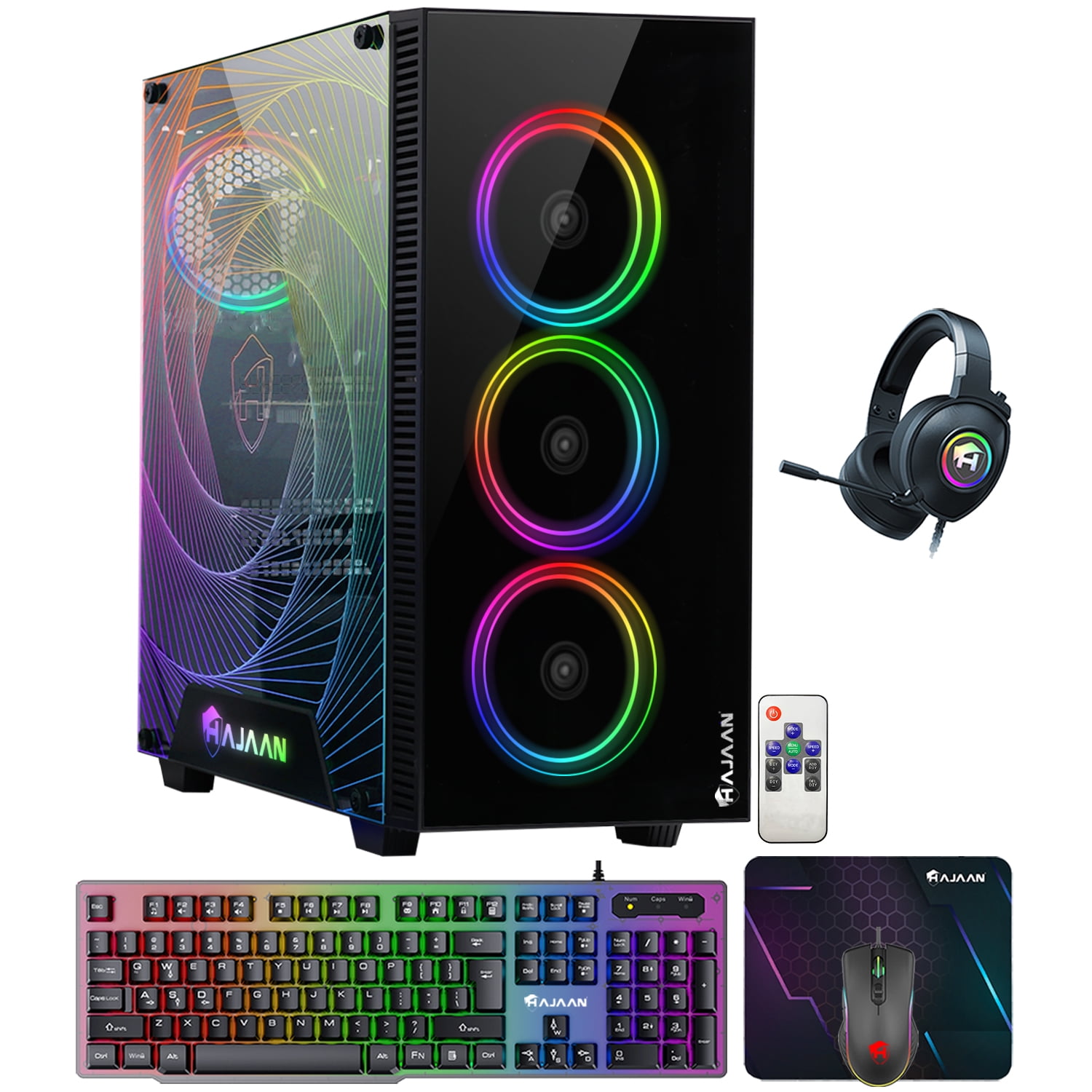 HAJAAN CYCLONIA Gaming Tower Computer Desktop PC - AMD Ryzen 5 
