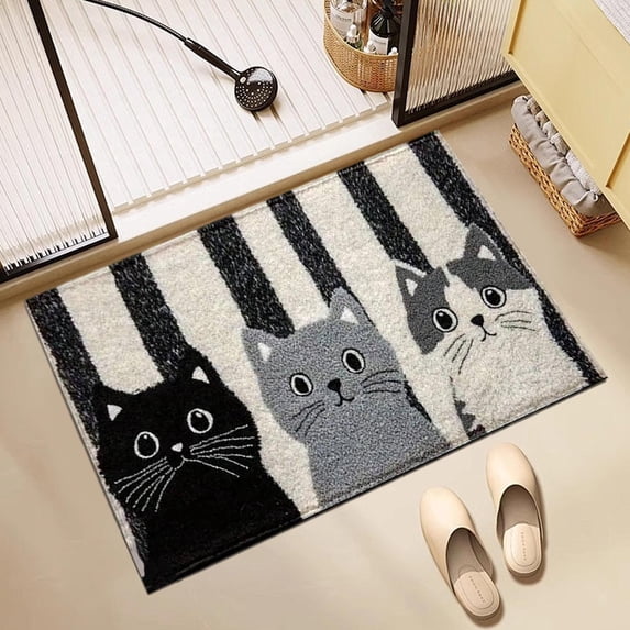 HAJAGP Cute Cartoon Animal Decorative Doormat for Autumn Home Entrance, Non-Slip Wearproof Absorbent Quick-Dry Indoor Floor Mat