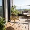 HAJAGP Gold Wrought Iron Plant Stand for Balcony Spring Summer ...