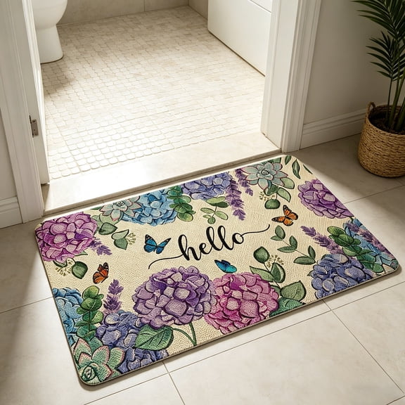 HAJAGP Gray Quick Dry Floor Mat for Summer Shower Room Water Absorbent