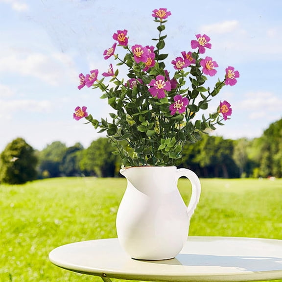 HAJAGP Hot Pink Eucalyptus Handheld Bouquet Faux Flower for Spring/Summer Wedding Home Decoration