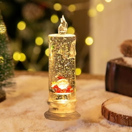 Flameless Striped Wax LED Taper Christmas Candle Light Xmas Lamp Holiday Decor Flameless Striped Wax LED Taper Christmas Candle Light Xmas Lamp Holiday Decor