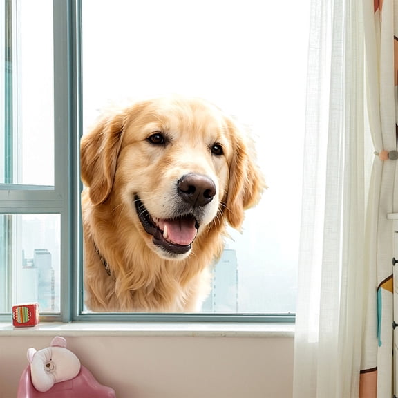 HAJAGP Lovely Dog Wall Stickers: Spring/Summer Funny Room Window Decor, DIY Pattern Decals