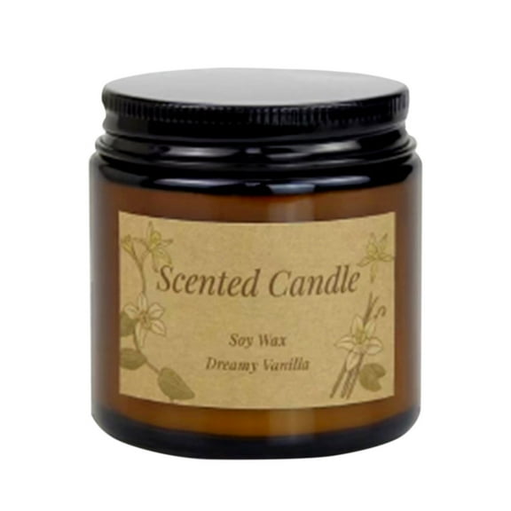 HAJAGP Scented Candle,Natural Soy Candles ,Scented Candle Glass Ornaments,Ins Brown Bottle,Anxiety Relief Gift for Women,Long Lasting Candles Jar Warm and Cozy Sleep Candle for Home Decor,1PC