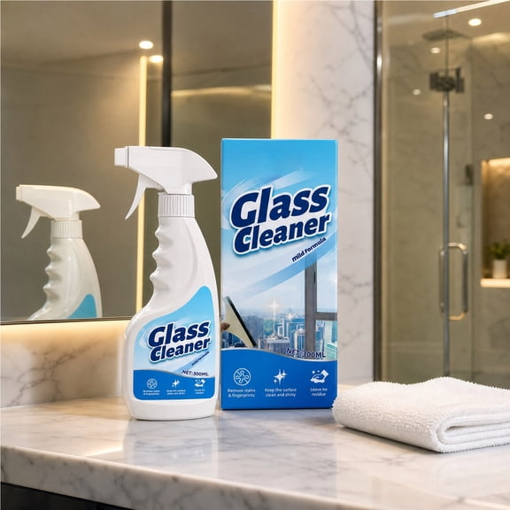 HAJAGP Watermark Free Glass Cleaning Spray - Window Cleaner for Spring Cleaning, Descaling, 300ml