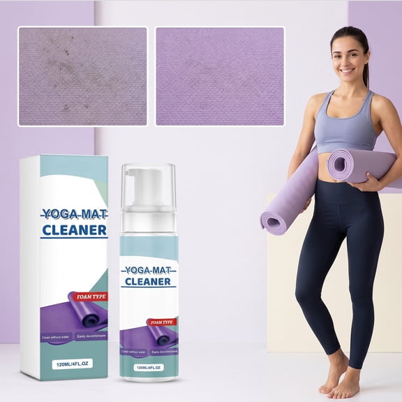 HAJAGP Yoga Mat Foam Cleaner No-Rinse Quick Dry Deep Stain Remover for Multi Material Mats