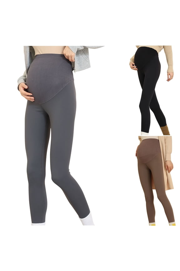HAJDS Maternity Womens Pants Solid Color Stretch Over Belly Yoga Long Pants For Pregnancy