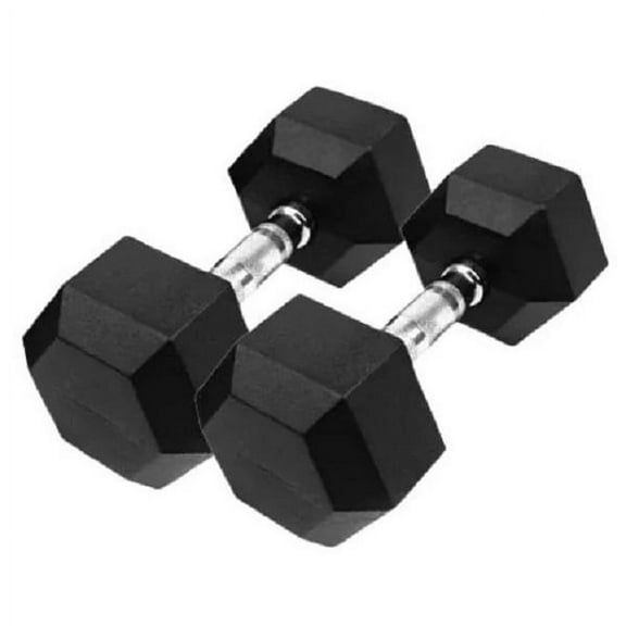 HAJEX Rubber Hex Dumbbells 3 LB, Pair