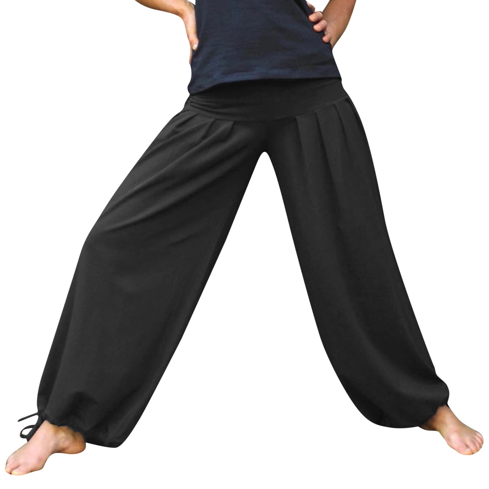 HAJGJP Summer Pants for Womens Comfy Elastic Waist Casual Elastic Waist ...