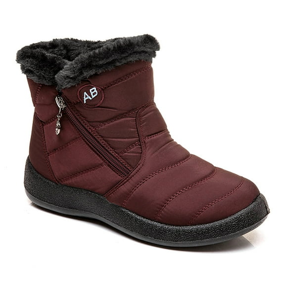 HAJINK Women Winter Snow Boots Keep Warm Ankle Booties Non-Slip Sole Waterproof Shoes