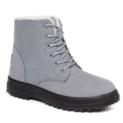 HAJINK Women Winter Snow Boots Outdoor Anti-Slip Keep Warm Lace up Ankle Boots
