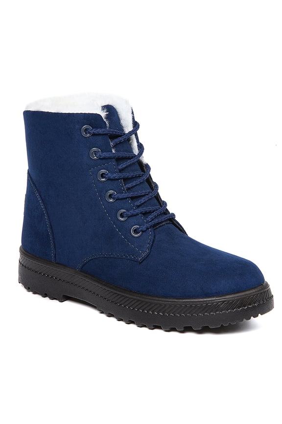 Women Winter Snow Boots Outdoor Anti-Slip Keep Warm Lace up Ankle Boots