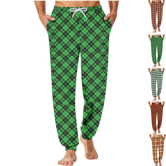 HAJWOH Baggy Pants for Men Wide Leg Comfy Work Bottoms Exercise Casual Relaxed Fit Athletic Pants with Pockets