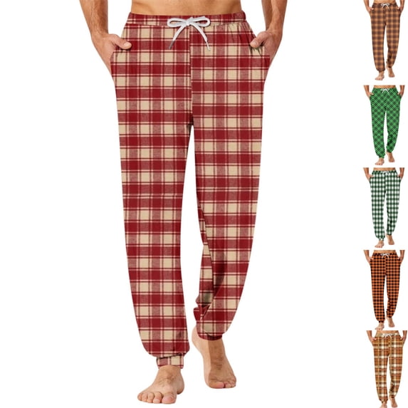 HAJWOH Baggy Pants for Men Wide Leg Comfy Work Bottoms Exercise Casual Relaxed Fit Athletic Pants with Pockets