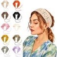 thumbnail image 1 of HAJWOH Boho Headbands for Women Bandana Crochet Knit Hair Band Headband Hair Scarf Head Bands for Women's Hair, 1 of 4