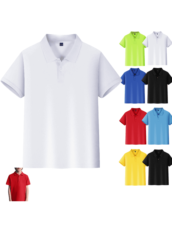 Boys Girls Polo Shirts 3-4 Short Sleeve School Uniform Toddler Kids Teen Boys Girls Tops
