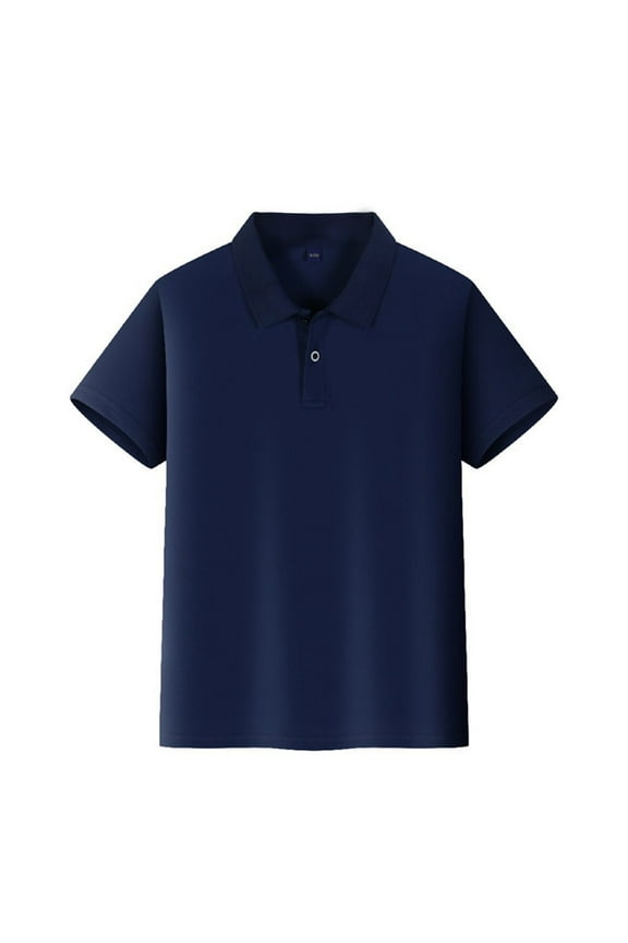 Boys Girls Polo Uniform Shirts Size 11-12 Short Sleeve Tops Casual Button Down Tennis T-Shirts 2026 Summer New with Collar Golf Polo Shirts Athletic Clothes Navy
