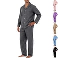 thumbnail image 1 of HAJWOH Button Front Men's Pajama Sets - Soft Comfortable Sleepwear for Home for Sleep and Relaxation, 1 of 5