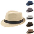 thumbnail image 1 of HAJWOH Cuban Sun Hats Men with Adjustable Strap, Breathable Short Brim Unisex Party Costume Hats, 1 of 5