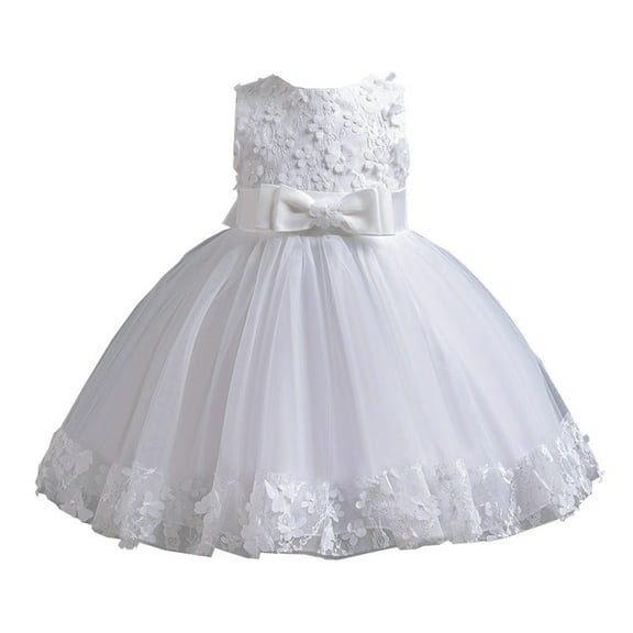 HAJWOH Dresses for Girls Casual Princess Dress Comfy Summer Dress 2025 New Short Dresses White 11-12 Years