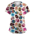 thumbnail image 1 of HAJWOH Easter Scrubs for Women In Store Plus Size Happy Bunny Egg Hunt Print Nursing Working Uniform Short Sleeve V-Neck Medical Scrub Comfy Easter Bunny Scurb Tops with Pockets Royal Blue XL, 1 of 3
