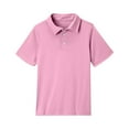 thumbnail image 1 of HAJWOH Girls Polo Uniform Shirts School Short Sleeve Top Casual Button Uniform Shirts 2025 Spring New Collared Golf Polo Shirts Comfortable Clothing Pink 9-10 Years, 1 of 6