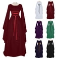 thumbnail image 1 of HAJWOH Halloween Costume Women Dresses Retro Long Sleeve Irish Halloween Dress Flowy Party Gown, 1 of 6