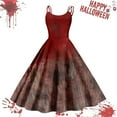 thumbnail image 1 of HAJWOH Halloween Dress for Women Horror Pumpkin Bat Ghost Spider Witch Print Long Dresses Sleeveless Cocktail Dresses Vneck a Line Dresses Hot Pink M, 1 of 3