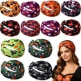 thumbnail image 1 of HAJWOH Halloween Headbands for Women, Cute Pumpkin Ghost Bat Prints Wide Stretchy Hair Bands, Breathable Stretchy Non-Slip Accessories, 1 of 4