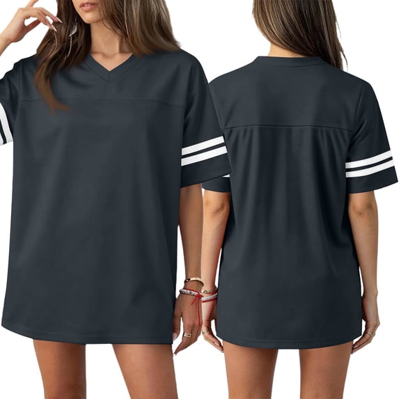 HAJWOH Jersey Shirts for Women Plain Blank Football Tops Athletic T-Shirts Practice Sports Uniforms Outfits Gray XL