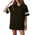 thumbnail image 1 of HAJWOH Jersey T Shirts for Women Plain Football Tops Athletic Shirts Practice Sports Uniforms Outfits Dark Gray S, 1 of 5