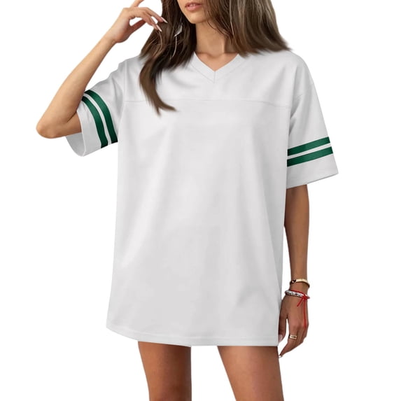 HAJWOH Jersey T Shirts for Women Plain Football Tops Athletic Shirts Practice Sports Uniforms Outfits Green XS