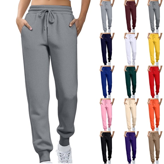 HAJWOH Joggers for Women High Waisted Drawstring Sweatpants Trendy Joggers with Pockets Workout Athletic Sweat Pants 2026