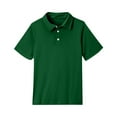 thumbnail image 1 of HAJWOH Polo Shirts for Girls Size Xxx Short Sleeve Tennis T-Shirts Casual Button Down Uniform Top 2025 Spring New Collared Tops Workout Clothes Dark Green 5-6 Years, 1 of 5