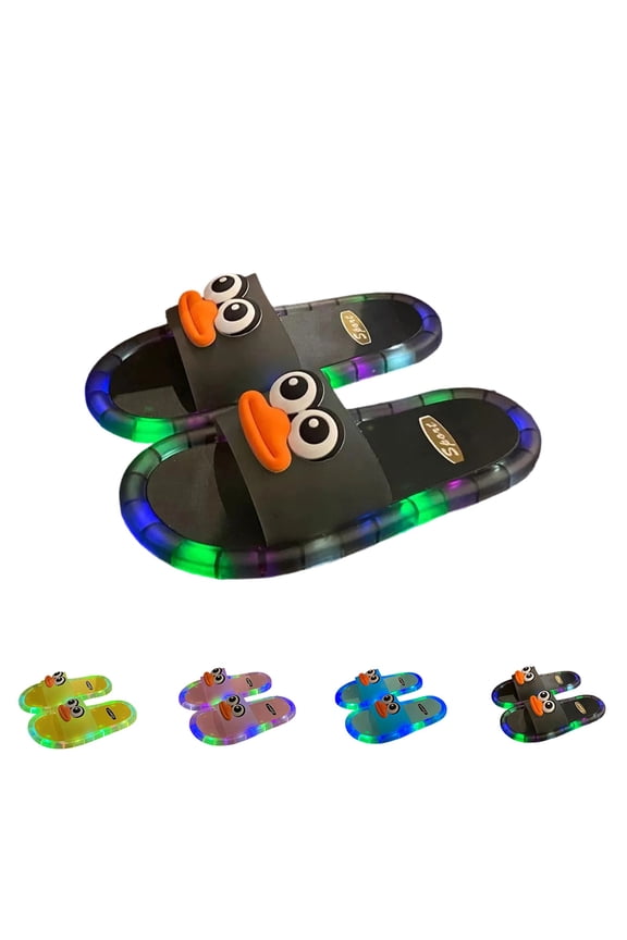 Light Up Slippers For Women, Sensor Glow Sandals Cute Cartoon Eyes, Motion Sensor LED Slides, for Teens Adults