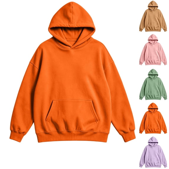 HAJWOH Men's Pullover Hoodie with Dropped Shoulder Sweatshirt Classic Loose Pullover Sweatshirts with Pocket