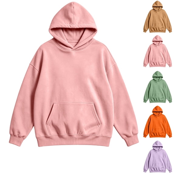 HAJWOH Men's Pullover Hoodie with Dropped Shoulder Sweatshirt Classic Loose Pullover Sweatshirts with Pocket