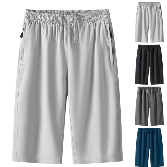 HAJWOH Mens Casual Shorts Drawstring Summer Stretch Athletic Workout Basketball Shorts