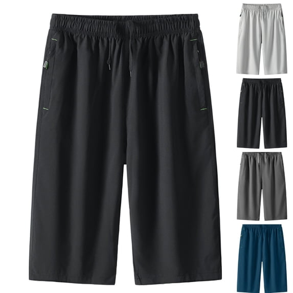 HAJWOH Mens Casual Shorts Drawstring Summer Stretch Athletic Workout Basketball Shorts