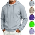 thumbnail image 1 of HAJWOH Mens Hoodie Pullover Pocket Winter Warm Adjustable Drawstring Hood, Kangaroo Pocket,Machine Wash, 1 of 5