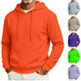 thumbnail image 1 of HAJWOH Mens Hoodie Pullover Pocket Winter Warm Adjustable Drawstring Hood, Kangaroo Pocket,Machine Wash, 1 of 4