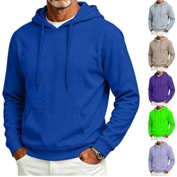 HAJWOH Mens Hoodie Pullover Pocket Winter Warm Adjustable Drawstring Hood, Kangaroo Pocket,Machine Wash