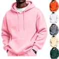 thumbnail image 1 of HAJWOH Mens Lined Hoodie Pullover Winter Warm adjustable drawstring hood, kangaroo pocket, 1 of 5