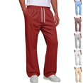 thumbnail image 1 of HAJWOH Mens Sweatpants Wide Leg Lounge Pants Loose Fit Joggers Drawstring Waist Sweat Pants with Pockets, 1 of 5