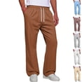 thumbnail image 1 of HAJWOH Mens Sweatpants Wide Leg Lounge Pants Loose Fit Joggers Drawstring Waist Sweat Pants with Pockets, 1 of 5