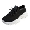 thumbnail image 1 of HAJWOH Orthopedic Shoes for Women Arch Support Slip on Non Slip Nurse Shoes Breathable Knitted Mesh Stretch Volleyball Shoes Comfort 2026 Foam Shoes Black 40, 1 of 4