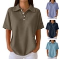 thumbnail image 1 of HAJWOH Polo Shirts For Women Waffle Golf Shirts Short Sleeve T-Shirt Summer Casual Tennis Work Athletic Tops, 1 of 6