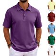 thumbnail image 1 of HAJWOH Polo Shirts for Men Short Sleeve Summer T-Shirts Business Casual Collared Moisture Wicking Golf Shirts, 1 of 5