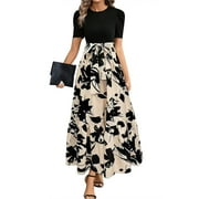 long sleeve midi polka dot dress White & Black Polka Dot Midi Dress - All Dresses main image 1
