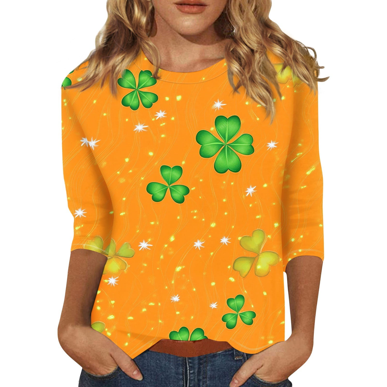 St. Patrick's Day Shirt For Women - Funny Irish Shamrock Graphic Tee, Green Casual T-Shirt For Holiday Outfits